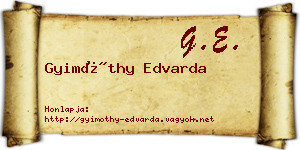 Gyimóthy Edvarda névjegykártya